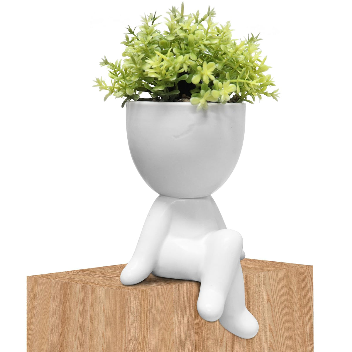 Zerzsy Fake Succulents for Office Decorations for Work Desk Women Fake Plants Office Decor - Small Plants for Work Cubicle Decor - Desk Decorations for Women - Set of 1