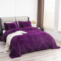 Yusoki Faux Fur King Blanket(Purple,90'' X 104''),Whithout Pillows,Winter Lightweight Plush Fuzzy Soft Cozy Microfiber Comfy Bed
