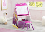 Delta Children Activity Center with Easel Desk, Stool and Toy Organizer, Disney Princess, Wood, Multi-Color