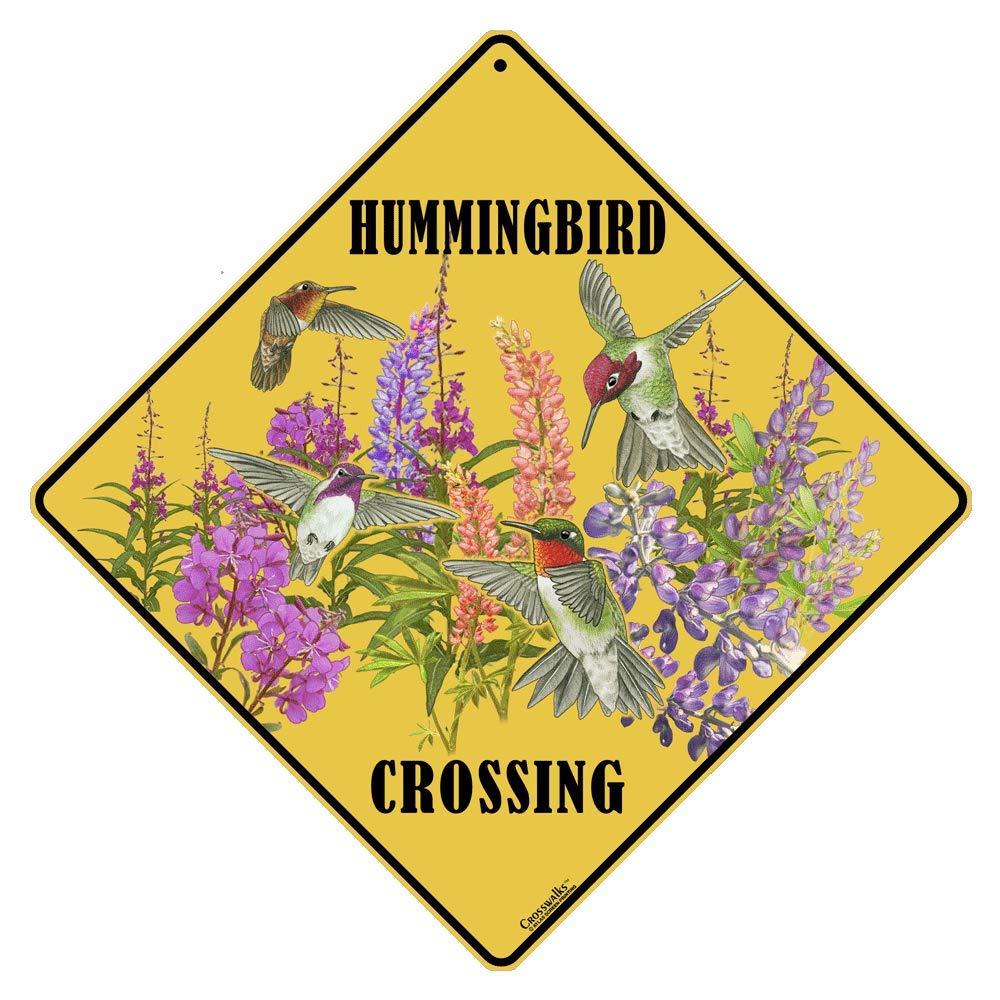 CROSSWALKS Western Hummers Crossing 12 X 12 Aluminum Sign (X305)