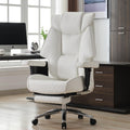 EXCEBET Big and Tall Office Chair with Footrest, PU Leather High Back Executive Office Chair 400lbs, Ergonomic Computer Office C