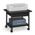 VASAGLE Printer Stand, Under Desk Printer Stand with Wheels, Drawer with Divider, Bottom Shelf, Fits Inkjet, Laser, Photo, All-i