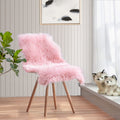 ORINOVA Small Pink Fluffy Sheepskin Fur Area Rugs for Bedroom Washable Furry Carpet Rug for Living Room Faux Fur Rug 2x3 Nursery