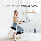 Luxton Ergonomic Kneeling Chair With Extra Padding - Posture Support Comfortable Desk Chair - Angled Rocking Stool & Balancing Seat - Natural Relief For Neck Or Back Pain (With Extra Padding)