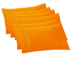 Elegant Comfort 6-Pack Solid Pillowcases 1500 Thread Count Egyptian Quality - Easy Care, Smooth Weave, Wrinkle And Stain Resistant, Easy Slip-On, 6-Piece Set, King Pillowcase, Orange