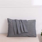 Jellymoni Pillowcases King Set Of 2 Cotton Envelope Pillow Covers Black 20  36In Bed Pillow Cases 100% Washed Cotton Soft Breath