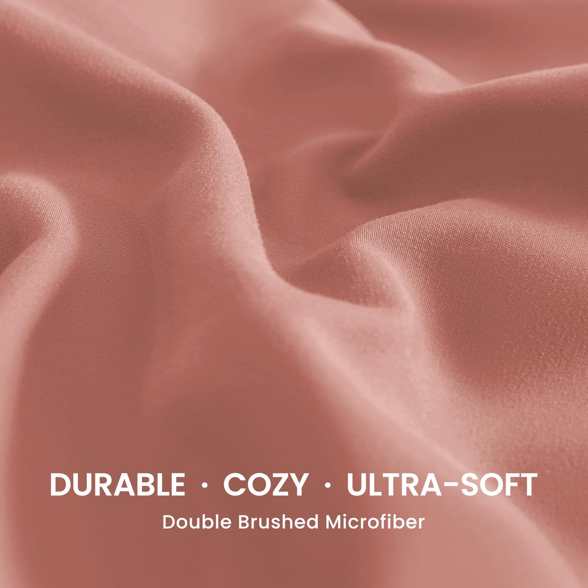 Sleep Zone Nanotex Super Soft Cooling Twin Bed Sheets Set For Kids 3 Piece - Easy Care Fitted Flat Sheet & Pillowcase Sets - Wrinkle Free, Fade Resistant, Deep Pocket 16' (Dull Pink, Twin)