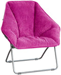 Zenithen Limited Indoor Foldable Plush Seat Hexagon Folding Portable Dish Chair, For Bedrooms, Living Rooms, Dorm Rooms And Game