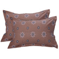 Huesland By Ahmedabad Cotton 144 Tc Cotton Pillow Cover Set Of 2  Brown & Grey