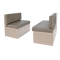 Recpro Rv Dinette Booth Cushions With Memory Foam Camper Trailer Bed (Putty, 42')