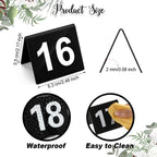Tuanse Table Numbers 1-25 Acrylic Double Side Numbered Table Tents Plastic Restaurant Wedding Table Number Table Tent Numbers Ca