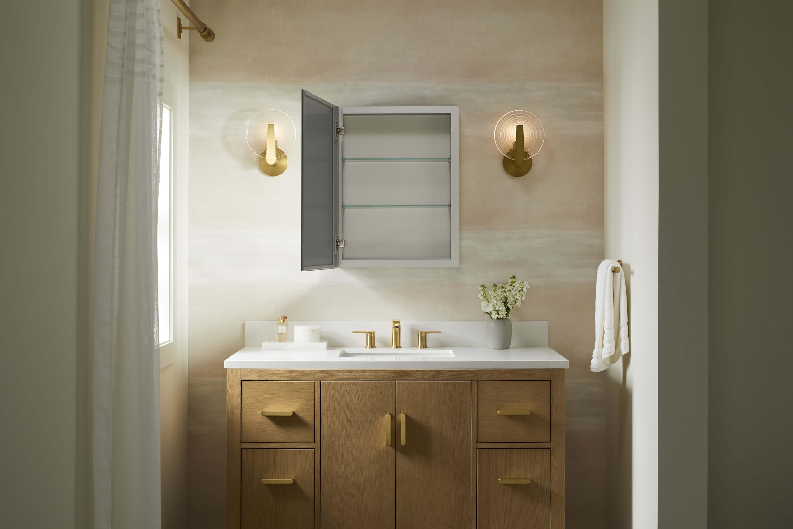 Kohler Embark Medicine Cabinet, Deep Rectangular Storage With Adjustable Shelves And Mirrored Door, 15' X 26'