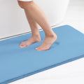 Smiry Memory Foam Bath Mat 36 x 24, Extra Soft Absorbent Bathroom Rugs Non Slip Bath Rug Runner for Shower Bathroom Floors, Blue