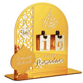 SEAHUISTAR Ramadan Calendar Countdown Advent Calendars, 30 Days Til Eid, Acrylic Lantern Eid Mubarak Ornament table decor for Ei