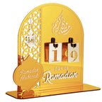 SEAHUISTAR Ramadan Calendar Countdown Advent Calendars, 30 Days Til Eid, Acrylic Lantern Eid Mubarak Ornament table decor for Ei