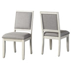 Steve Silver Furniture Canova 7pc Marble Dining Table Set, incl. with 78-Inch Rectangular Marble Dining Table and 6 Gray Velvet Dining Side Chairs, 78" L x 42" W x 30" H, White, Grey