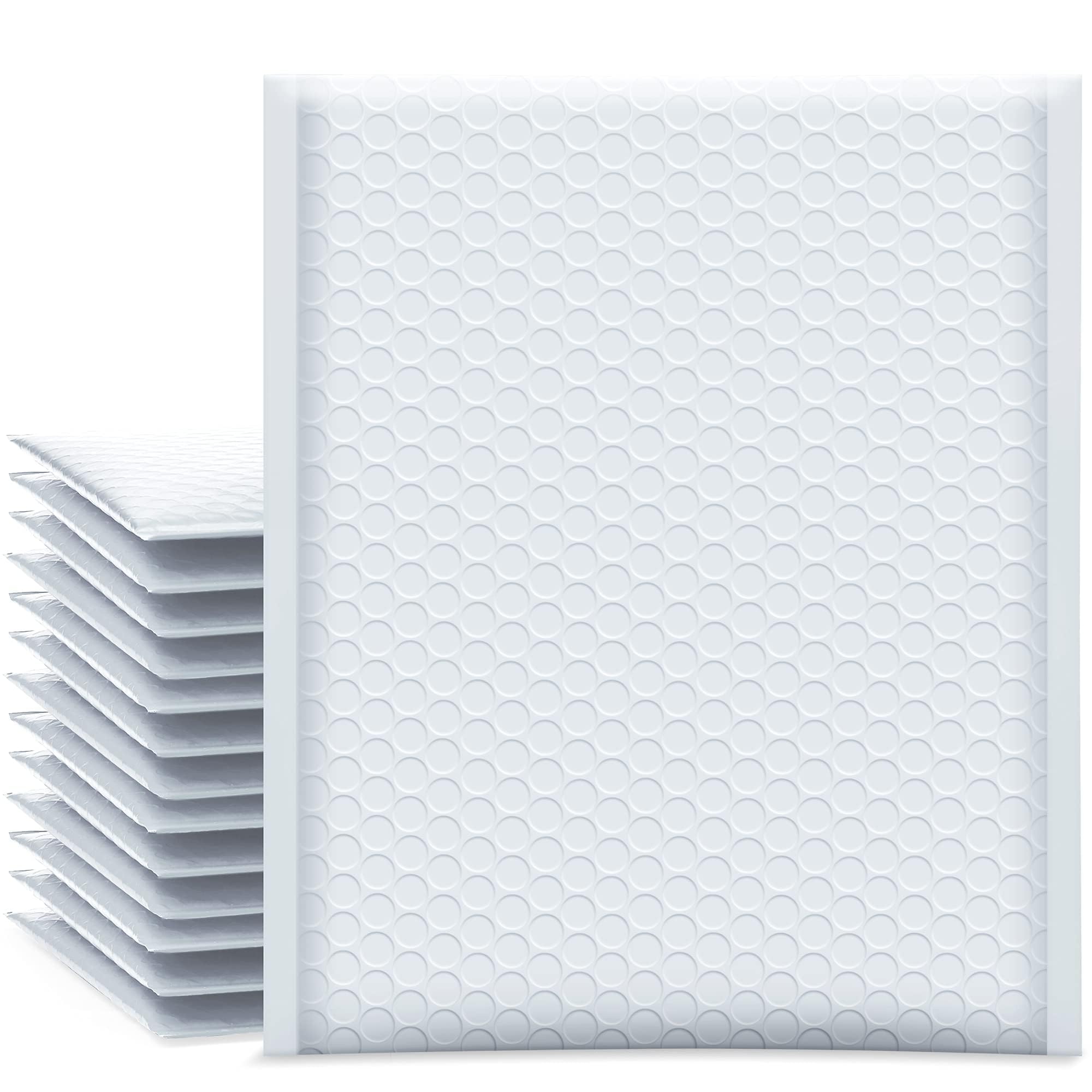 Ucgou Bubble Mailers 8.5X12 Inch White 25 Pack Poly Padded Envelopes #2 Medium Mailing Opaque Packaging Postal Self Seal Waterpr