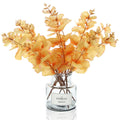 Tinsow Artificial Eucalyptus Stems Orange Real Touch Leaf Branches Faux Eucalyptuses Fall Centerpiece Halloween Thanksgiving Har