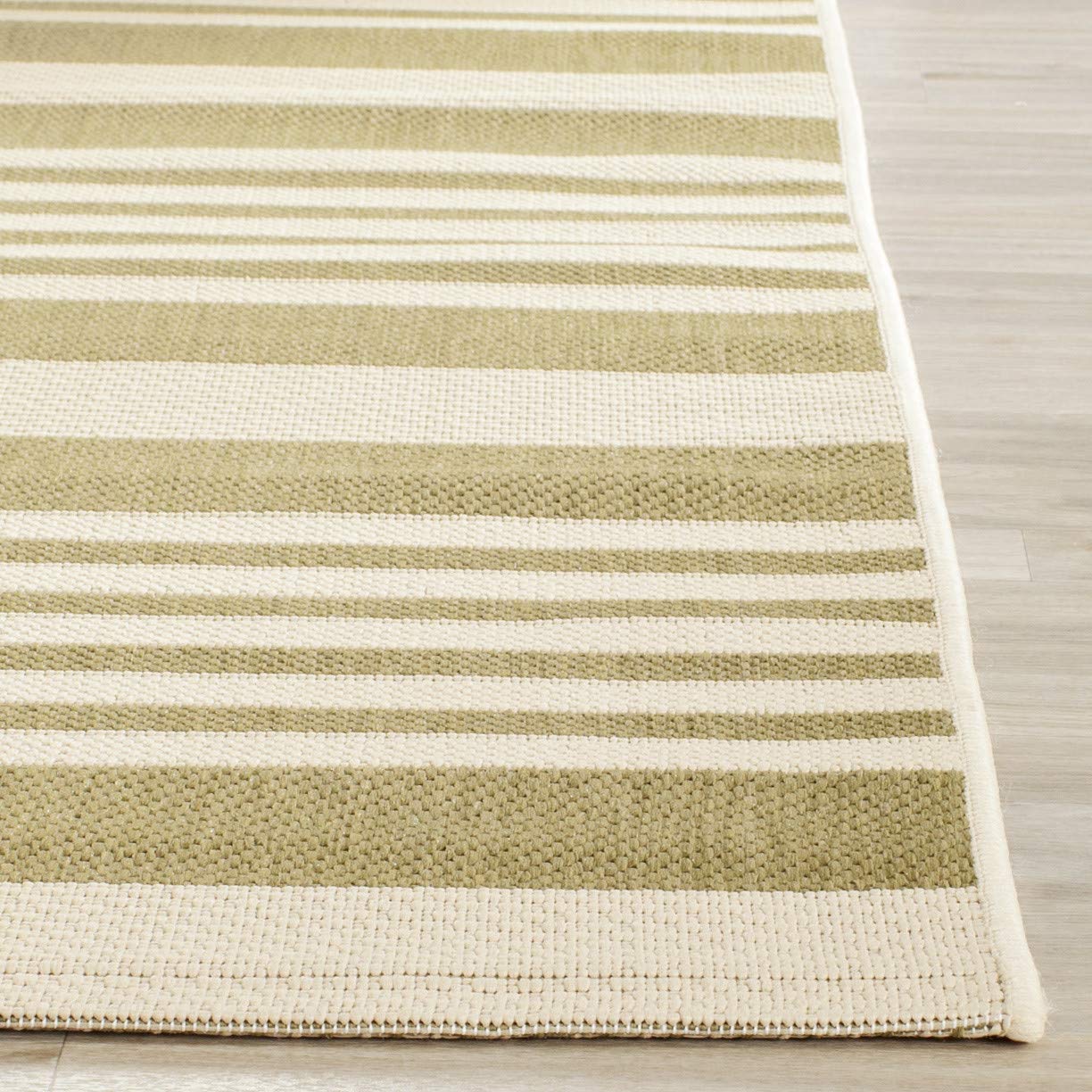 Safavieh Courtyard Collection Area Rug - 5'3'' X 7'7'', Terracotta & Beige, Stripe Design, Non-Shedding & Easy Care, Indoor/Outd
