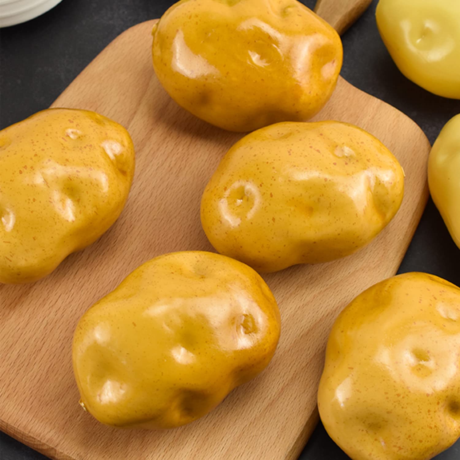 Lorigun Foam Fake Potatos Simulation Bubble Fruits & Vegetables Emotion Arrangement Scenes Props Simulation Potato X 5Pcs