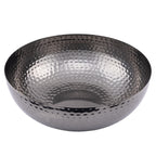 Creative Co-Op Metal Bowl, Oxidized Silver