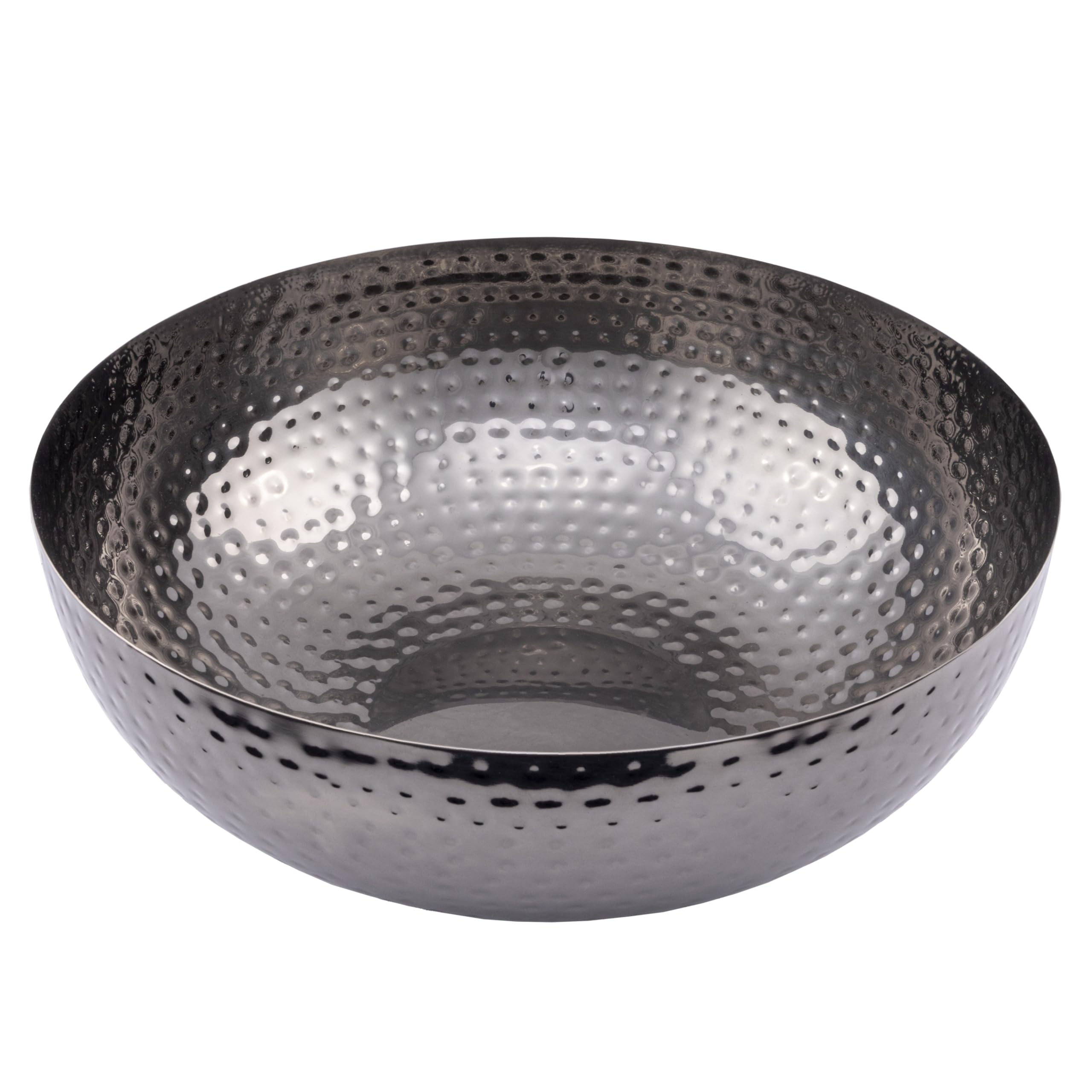Creative Co-Op Metal Bowl, Oxidized Silver
