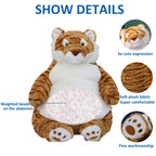 ronivia Tiger Weighted Plush Toy, 17" 3.5 lbs Orange Tiger Stuffed Animal for Kids, Model ronivia7893