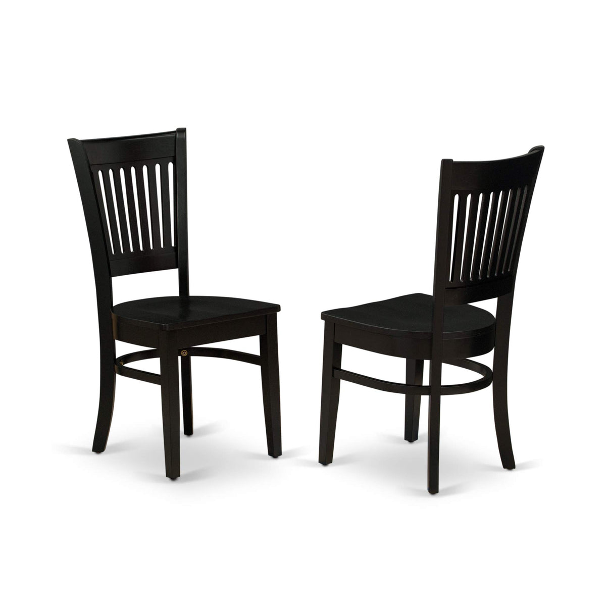East West Furniture Lgva7-Blk-W 7 Piece Kitchen Table & Chairs Set Consist Of A Rectangle Dining Room Table With Butterfly Leaf And 6 Dining Chairs, 42X84 Inch, Black