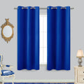 KOUFALL Blue Christmas Short Curtains for Living Room Kitchen Window,Blackout Kids Curtains for Bedroom 2 Panel Set,42 by 54 Inc