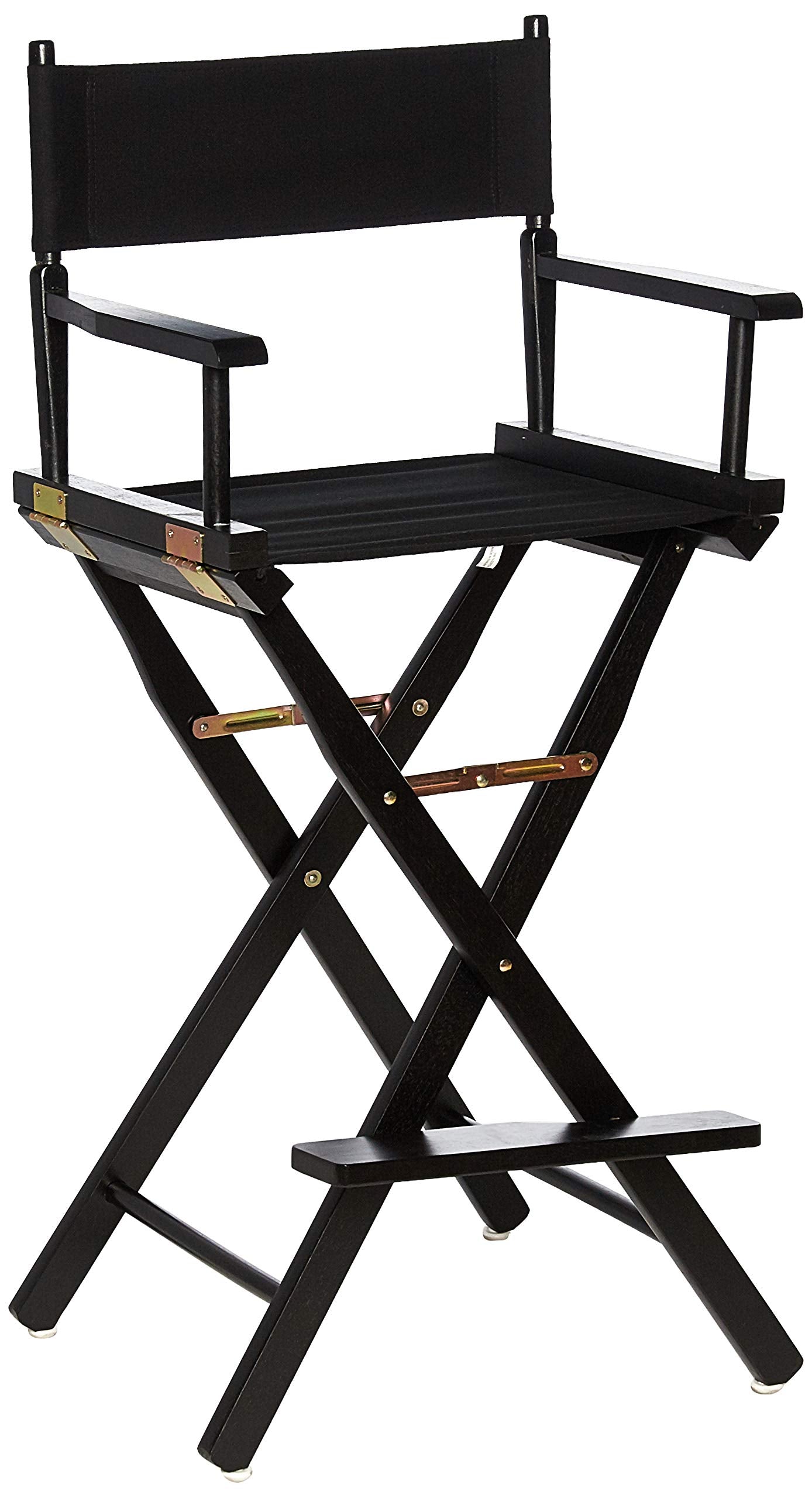 Casual Home Directors Chair ,Black Frame/Black Canvas,30 - Bar Height