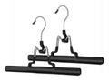 Whitmor Skirt and Slack Hanger Set of 2 Chrome / Black