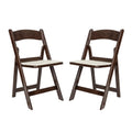 Flash Furniture Hercules Folding Resin- 2 Pack 800LB Weight Capacity Event Chair, Set of 2, Dark Brown