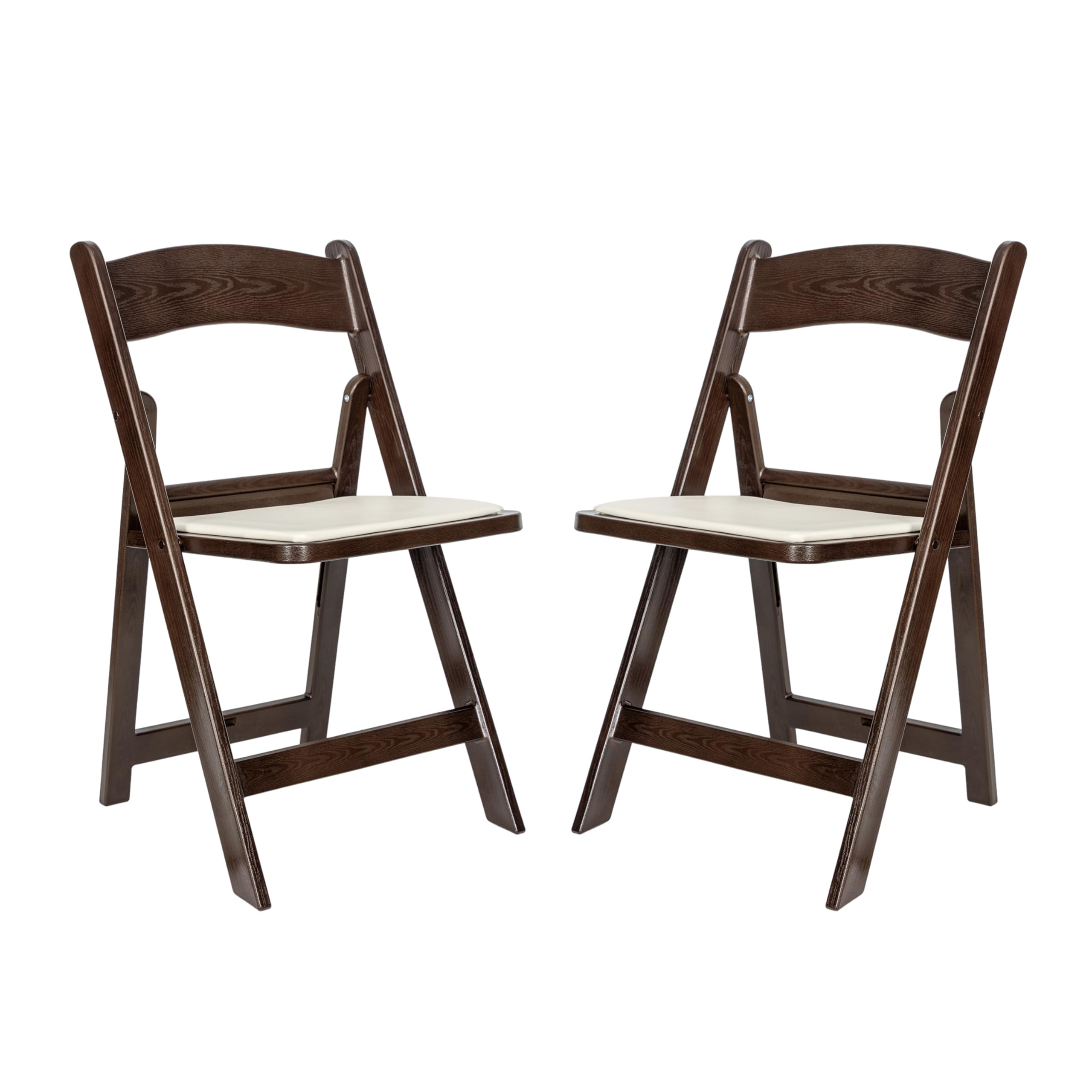 Flash Furniture Hercules Folding Resin- 2 Pack 800LB Weight Capacity Event Chair, Set of 2, Dark Brown