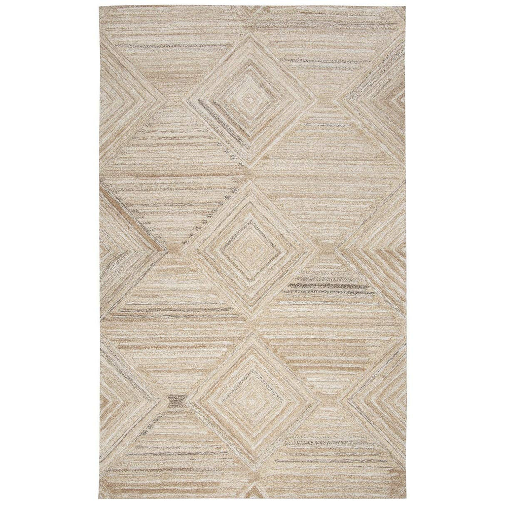 Rizzy Home Alora Decor Makalu 5' X 8' Geometric/Solid Tan/Natural Hand-Tufted Area Rug