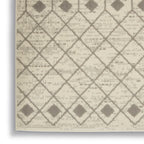Nourison Grafix Moroccan Ivory/Grey 5'3' X 7'3' Area Rug, Easy Cleaning, Non Shedding, Bed Room, Living Room, Dining Room, Kit