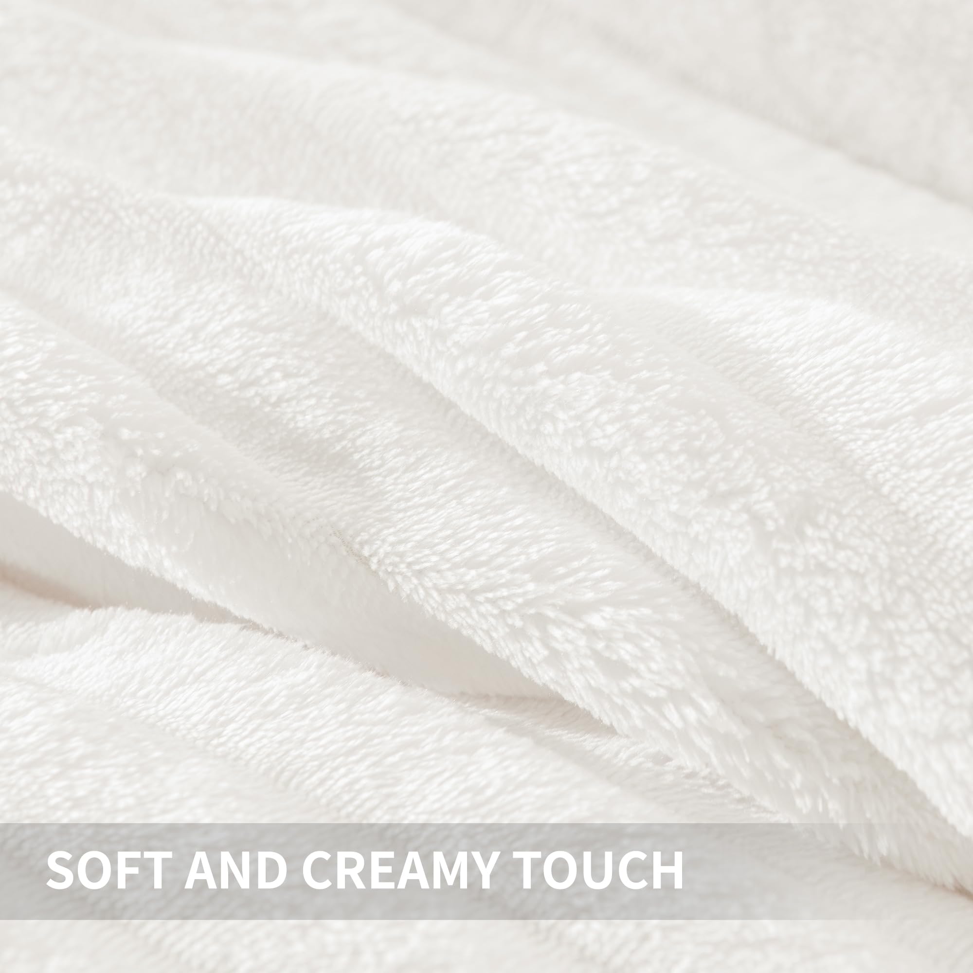 Andency Fluffy King Size Comforter Set, Super Soft White Comforter King Size, Winter Warm Fleece Faux Fur Bedding Set, Luxury Pl