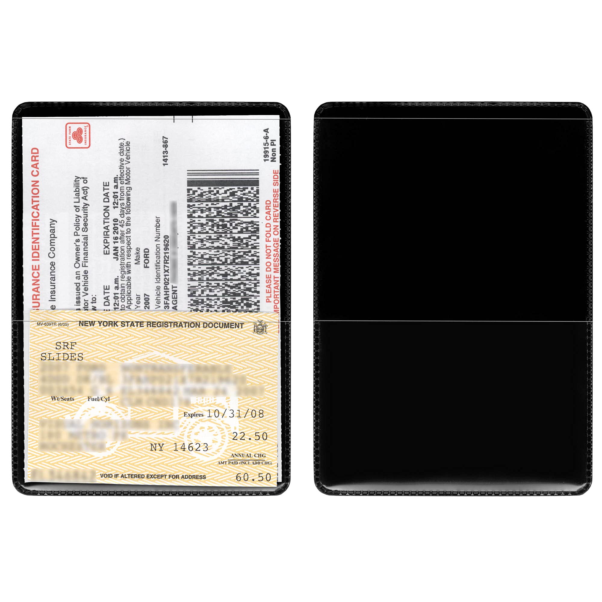Storesmart - Black-Back Auto Insurance & Id Card Holders - 10 Pack - Rfs20-Bk10