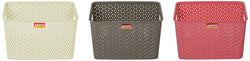 ARISTO Plastic Storage Basket (Multicolour, Standard)  Combo of 3