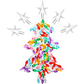 Boao 100 Pieces Ceramic Christmas Tree Bulbs and 5 Stars Replacement Plastic Tree Bulbs for Ceramic Christmas Tree Decorations(3