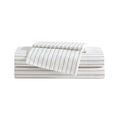 Eddie Bauer - Twin Sheet Set, Cotton Percale Bedding Set, Super Soft And Bedding Set, Oeko-Tex Certified (Essential Stripe Beige