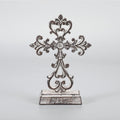 Retrome Metal Cross Stand Tabletop for Home Decor, 10 H