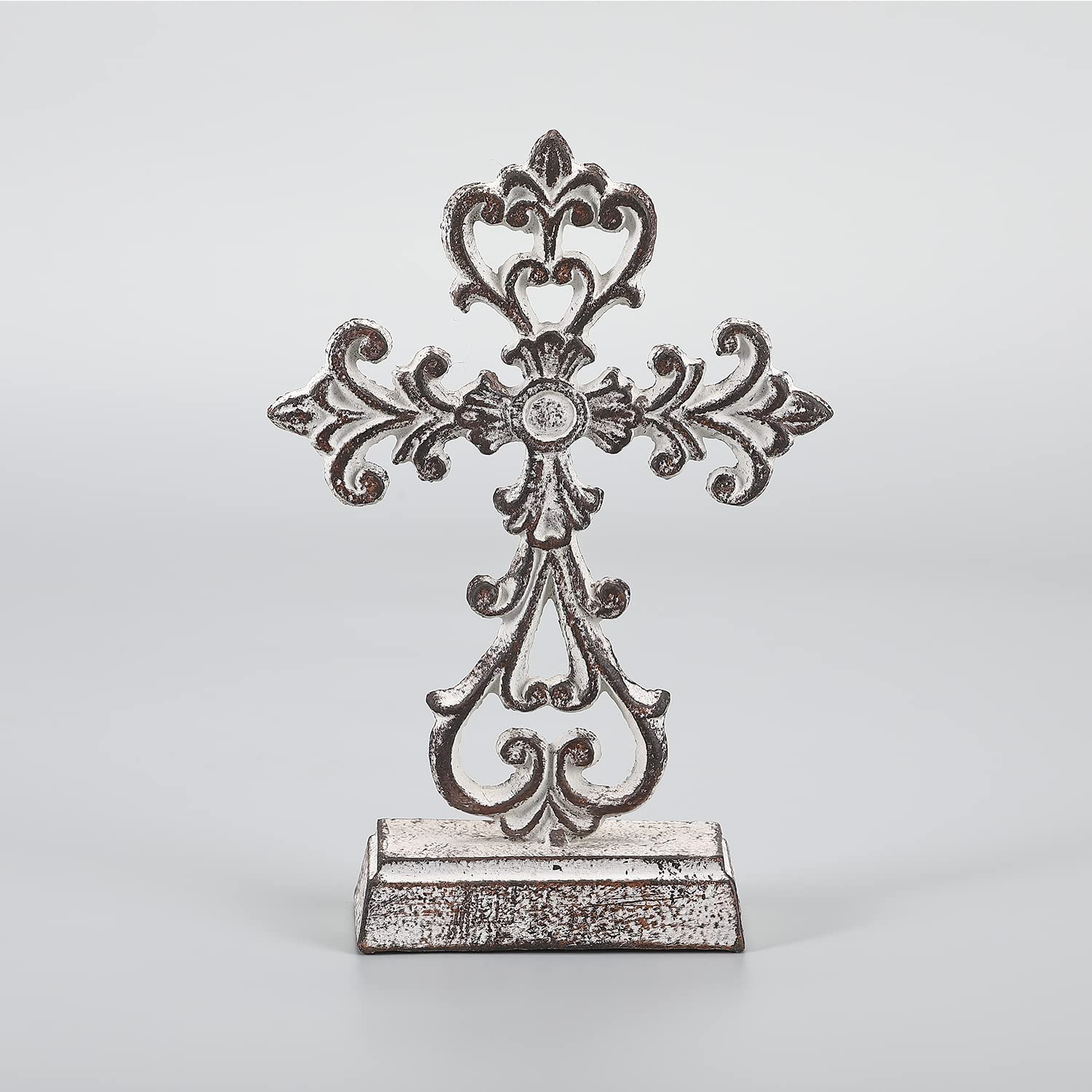 Retrome Metal Cross Stand Tabletop for Home Decor, 10 H