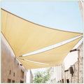 Colourtree 10' X 10' X 10' Beige Sun Shade Sail Triangle Ctslt10 - Canopy Fabric Mesh Uv Block Upf50 & Commercial Heavy Duty & 1