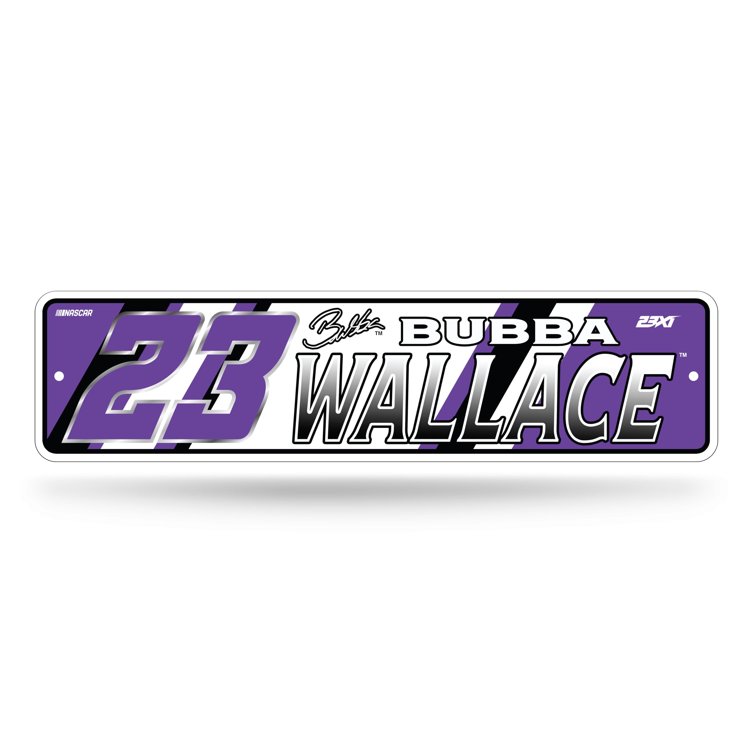 Rico Industries NASCAR Racing Bubba Wallace Metal Street Sign 4 x 15 Home D  cor - Bedroom - Office - Man Cave