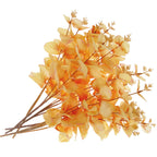 Tinsow Artificial Eucalyptus Stems Orange Real Touch Leaf Branches Faux Eucalyptuses Fall Centerpiece Halloween Thanksgiving Har