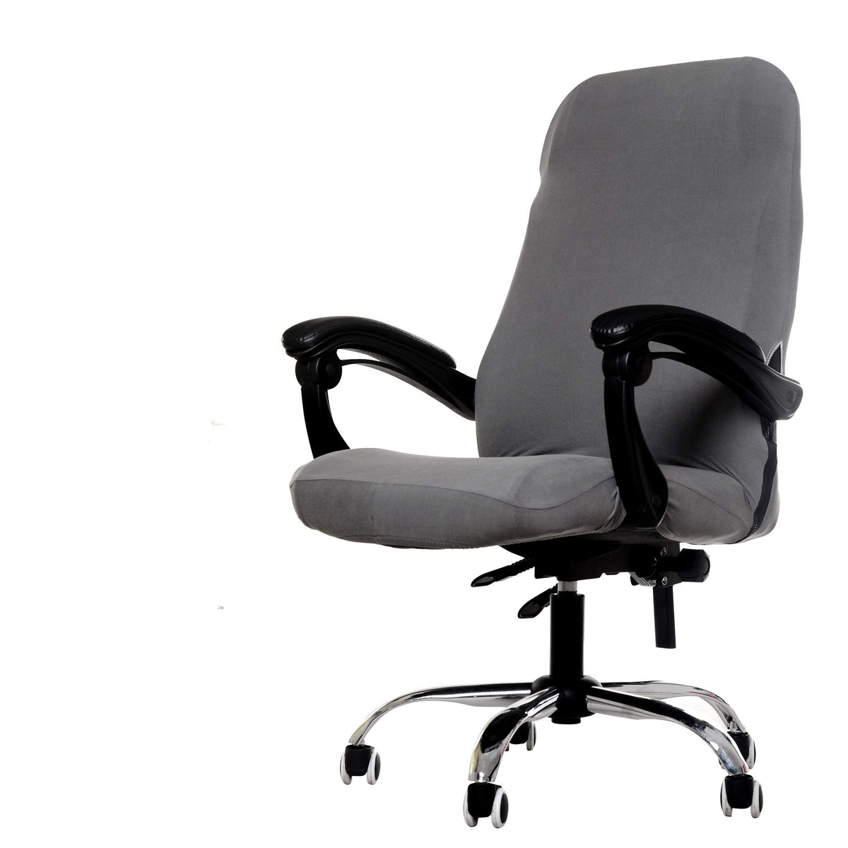 Deisy Dee Computer Office Chair Covers For Stretch Universal Rotating Chair Desk Chairs Only Chair Covers (Grey, Medium)