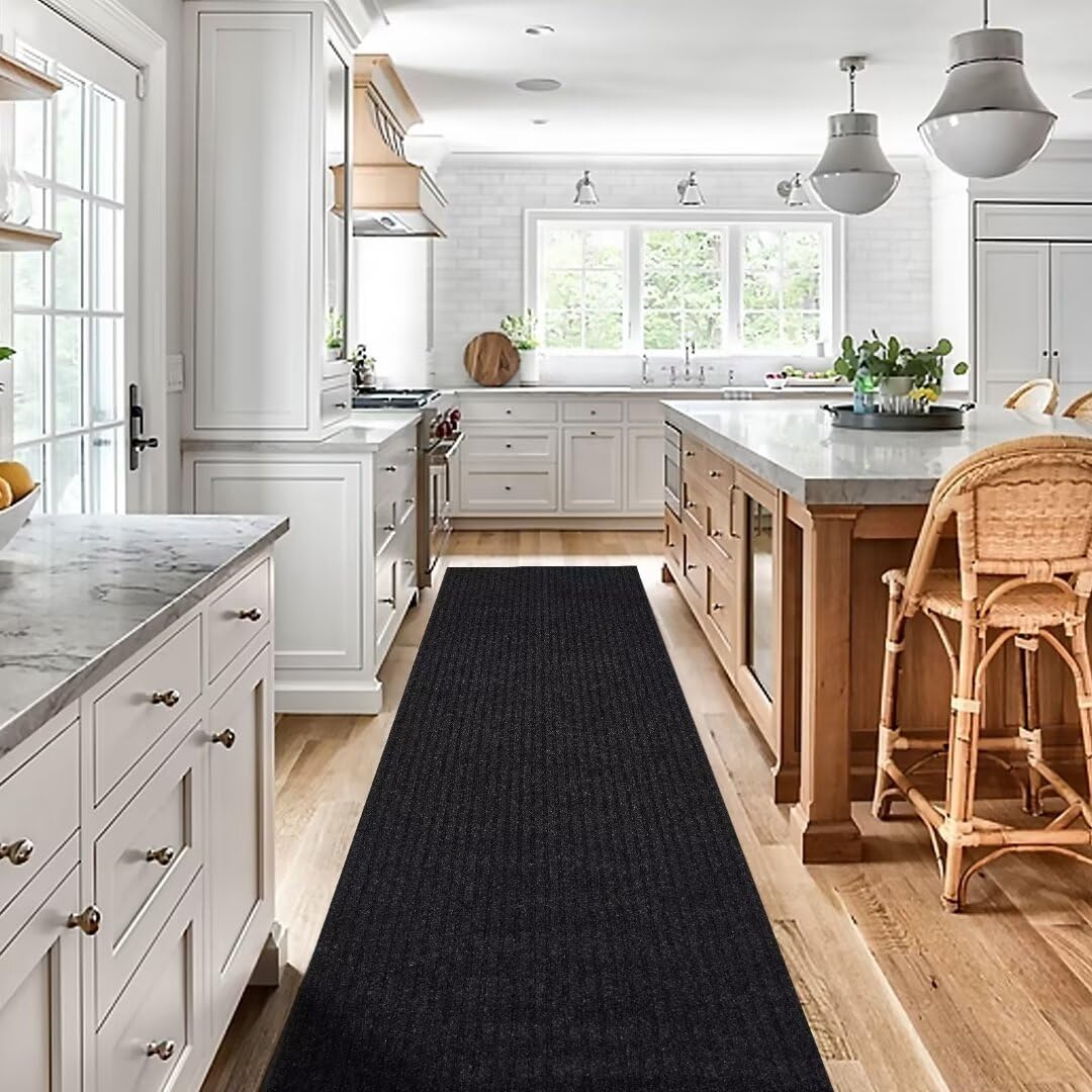 Gotohipi Runner Rug 2'x68'Indoor Outdoor Utility Carpet,Area Rugs with Non Slip Rubber Backing for Hallway Kitchen Entryway Balc