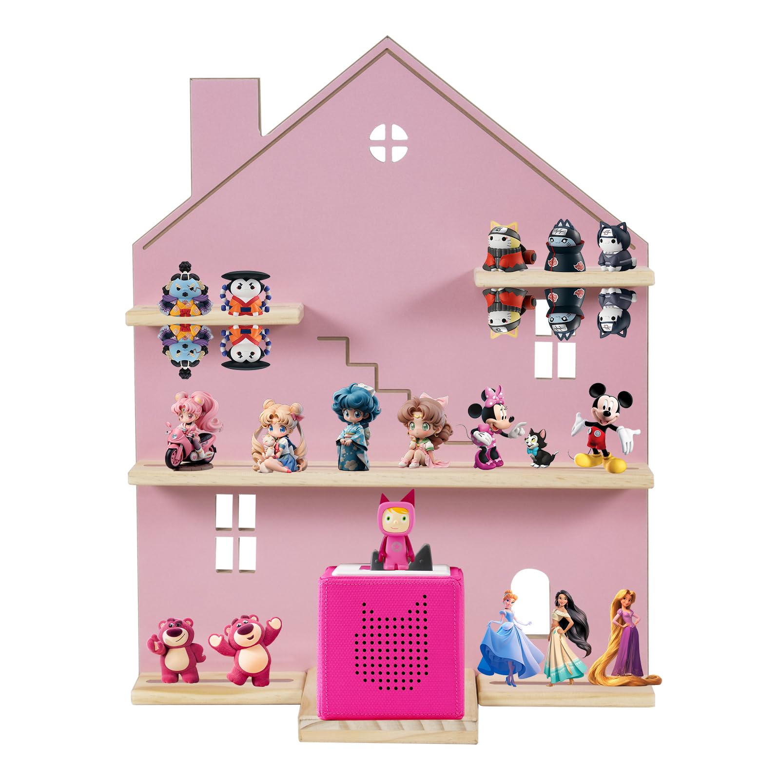 YUXSM Tonie Shelf House for Toniebox,Toniebox Storage for Compatible with Tonie Accessories, Tonie Characters and Tonie Figures,