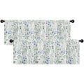 Emvency 2 Pack Valances Window Treatments, Summer Spring Botanical Green Leaves Blackout Drapes Adjustable Curtain Valances for 