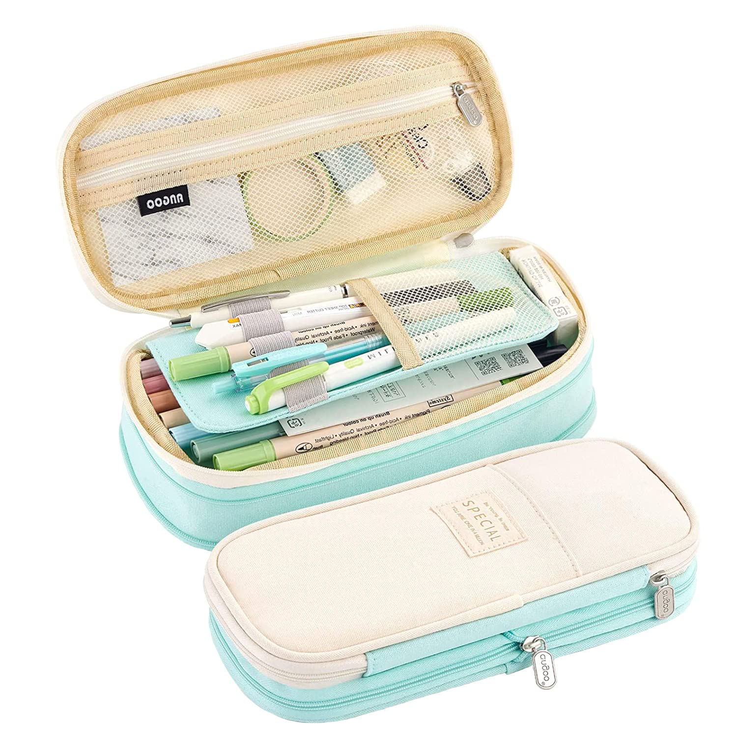Lhmtqvk Large Capacity Pencil Case Pencil Pouch Handheld Pen Bag, School Pencil Case For Teen Girl Boy Men Women Adult (Light Gr